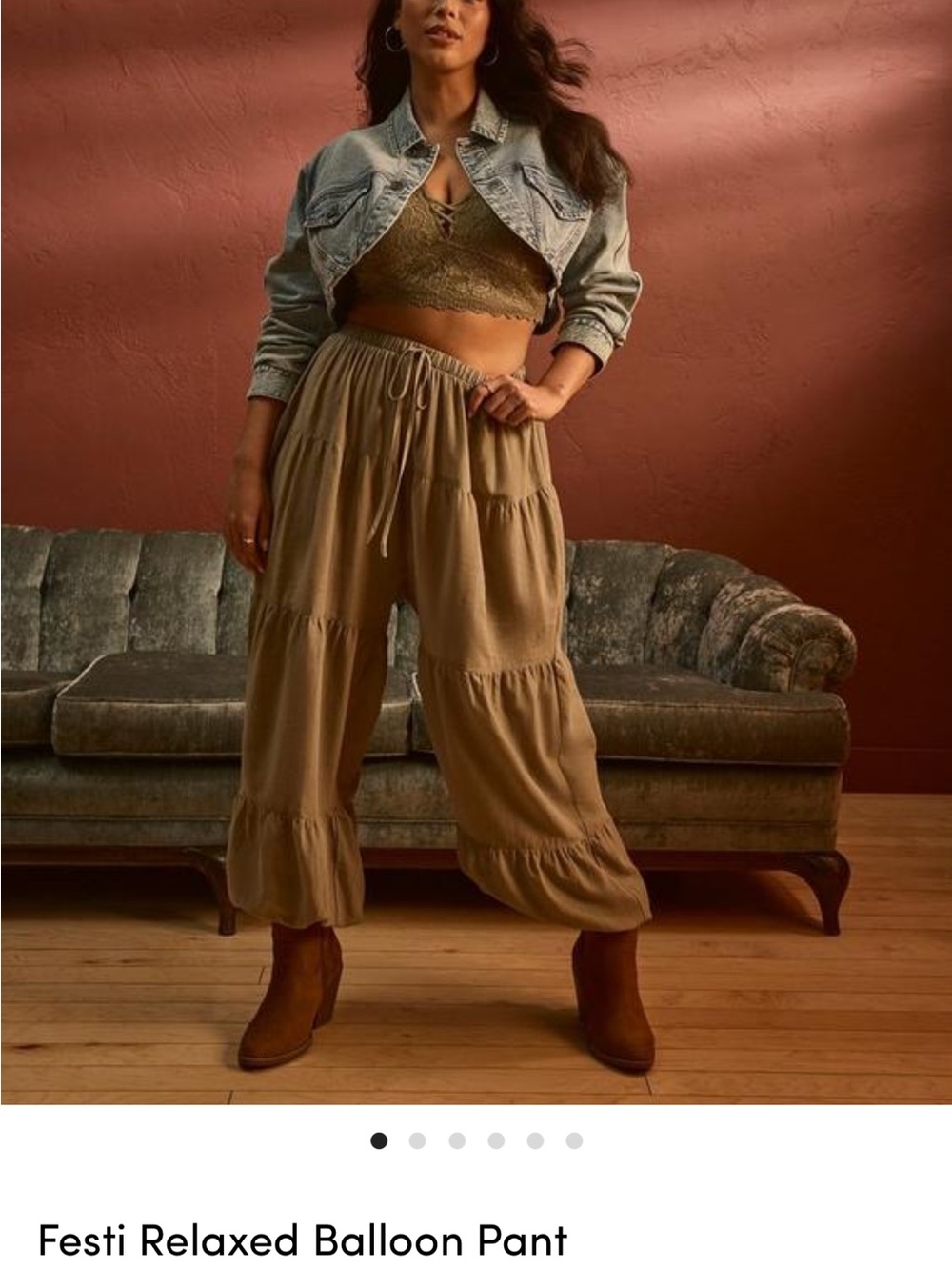 Festi Relaxed Balloon Pant - Khaki